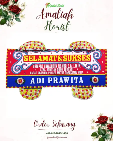 Papan Bunga Ucapan Selamat Pagerbarang